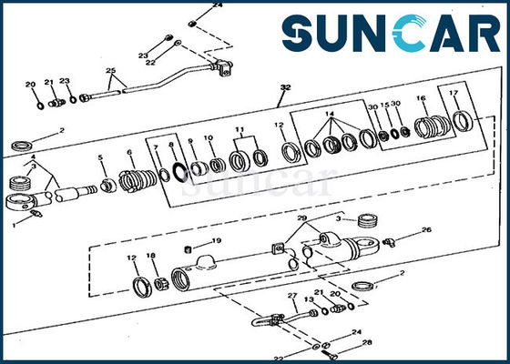 kaufen Boom-Rollsiegel-Kit Fitss 690B 690C JOHN DEERE des Ersatz-RE15905 Modelle online manufacture