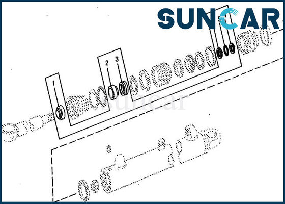 kaufen Ersatz-Boom-Zylinder-Reparatur-Set 690B John Deere Seal Kits des Bagger-RE17342 online manufacture