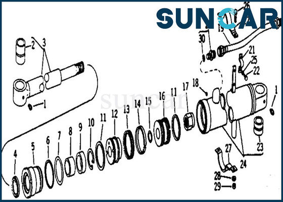 kaufen Versiegelnder Mengen-Zylinder-Kit Fits Deere Partss 690 690B 693B der Ausrüstungs-AR105313 hydraulischer Bagger online manufacture