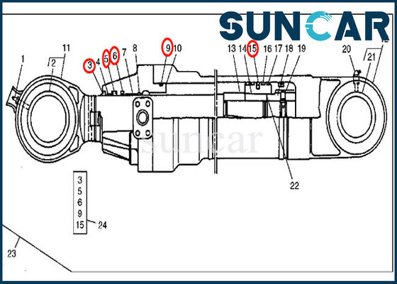 kaufen Rollsiegel-Ausrüstung 690 des Eimer-AT264420 Deere-Bagger-Replacement Oil Seal-Ausrüstung online manufacture
