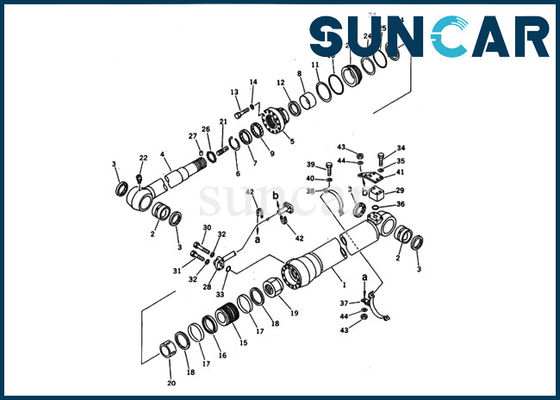 kaufen 707-98-45220 inneres Reparatur-Set Eimer-Rollsiegel-Kit Fits Komatsu Excavator Models PC200-5 online manufacture