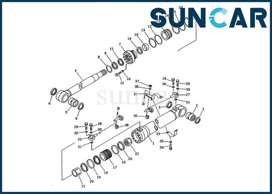 kaufen 707-99-47600 innere Teile Baggers Boom-Rollsiegel-Kit Komatsus PC200-5, die Service-Ausrüstung versiegeln online manufacture