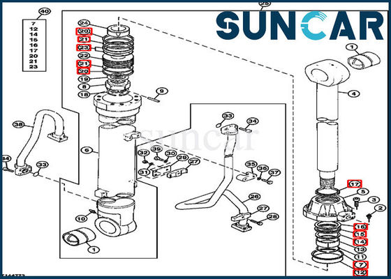 kaufen Hydraulisches Rollsiegel Kit Fits Excavator 790 John Deere des Boom-AT194457 online manufacture