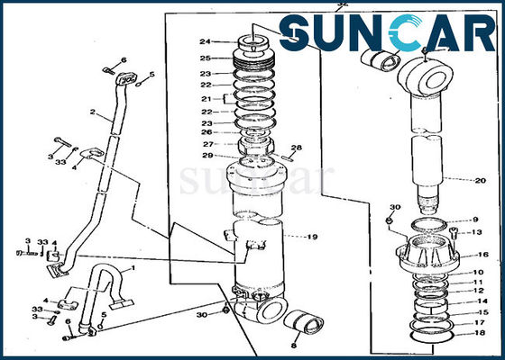kaufen 790 Arm-Robbe Kit Hydraulic Cylinder Sealing Kit JOHN DEERE TH102827 für Bagger online manufacture