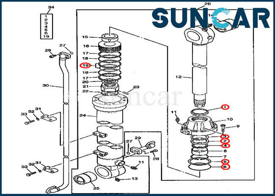 kaufen AT192096 Bagger Bucket Service Kit Cylinder Repair Seal Kit für 790 JOHN DEERE online manufacture