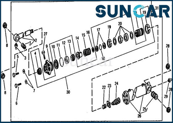 kaufen Robbe Kit Hydraulic Cylinder Repair Kits des Eimer-AR105677 für 890A John Deere online manufacture