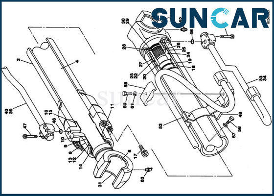 kaufen Hydraulischer Ausrüstung KASTEN des Rollsiegel-LZ00448 vorbildliche Boom-Zylinder Dichtungs-Ausrüstung Bagger-CX130 online manufacture