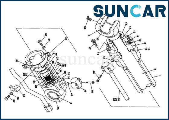 kaufen LZ00449 schweres Ausrüstung CX130 CX135SR KASTEN Dichtungs-Ausrüstungsbaggerarm-Zylinderreparatur-set online manufacture