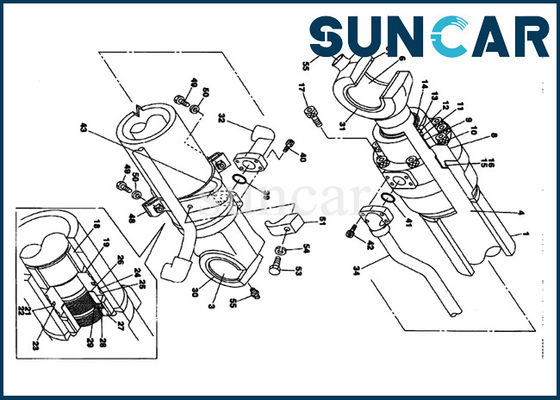 kaufen FALL LZ00450 Bagger Bucket Cylinder Seal Kit Fits Model CX130 CX135SR CX210LR CX240LR online manufacture