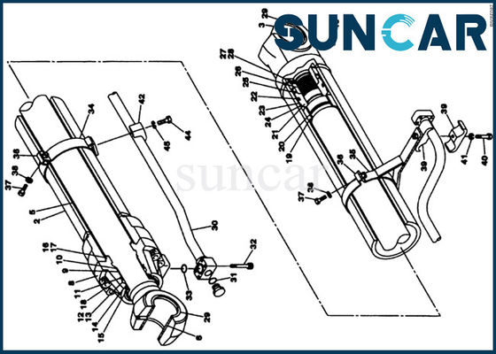 kaufen Rollsiegel-Ausrüstung KASTEN CX460 des Boom-LZ00440 Bagger-Inner Parts Hydraulic-Zylinder Reparatur-Set online manufacture