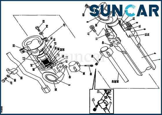 kaufen Die FALL LZ00443 Bagger-Hydraulic-Dichtung Reparatur-Teile bewaffnen Rollsiegel, das Ausrüstung CX210LR CX240 passt online manufacture