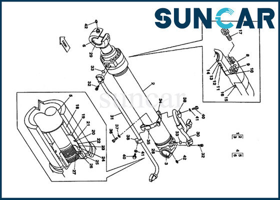 kaufen Der Kettenbaggereimerzylinderreparaturdichtungs-Ausrüstung FALL LZ00476 CX330 vorbildliche innere Teile online manufacture
