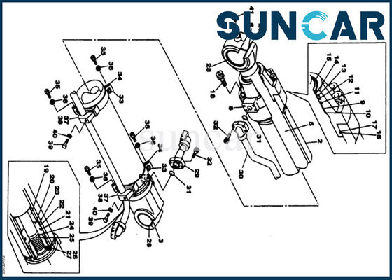 kaufen Der FALL Kettenbagger-LZ00496 inneres Reparatur-Set des hydraulischen Modells Eimer-Rollsiegel-Ausrüstungs-CX460 online manufacture