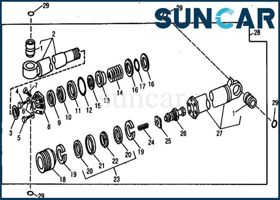 kaufen Reparatur-Dichtungs-Kit For Crowds JOHN DEERE 890 des Hydrozylinder-RE11568 Bagger online manufacture