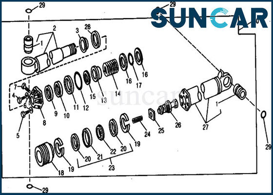 kaufen Mengen-Rollsiegel-Ausrüstung 890 990 John Deere Hydraulic Service Kits des Ersatz-RE21195 online manufacture
