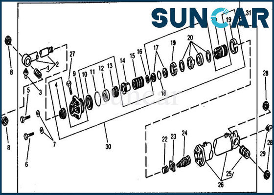 kaufen Zylinder-Service Kit Excavator 890A John Deere Hydraulic Seal Kits des Eimer-AR105672 online manufacture