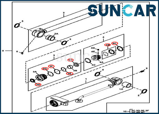 kaufen 4667617 Einstellwinkel-Zylinder-Service Kit Excavator Oil Seal Kits für 35G 17D 35D John Deere online manufacture
