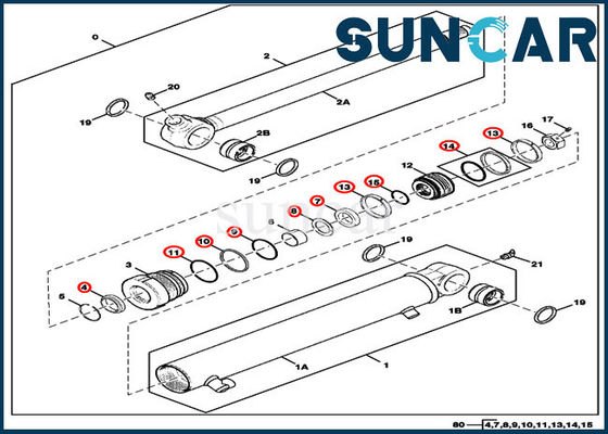 kaufen Zylinder-Reparatur-Sets der Arm-Dichtungs-Ausrüstungs-FYD00003882 passt Bagger 17D JOHN- DEEREteile online manufacture