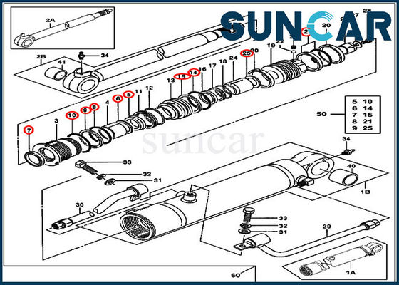 kaufen Arm 0843613, der Kit Deere Cylinder Seal Repair Kit Fits JOHN DEERE 50ZTS 35ZTS versiegelt online manufacture
