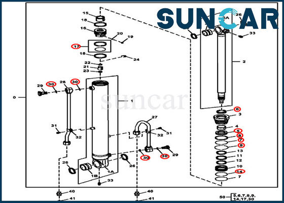 kaufen Die 4687560 Arm-Dichtungs-Reparatur Kit Cylinder Oil Seal Kits passt Bagger Models 60D John Deere online manufacture