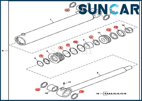 kaufen Des Boom-FYD00003973 Bagger Seal Replacement Kit Schwingen-Dichtungsausrüstungen Sitz-60D Deere online manufacture