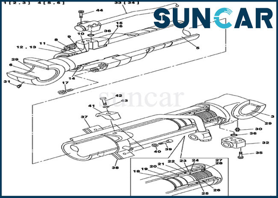 kaufen Zylinder-Dichtungs-Ausrüstung KASTEN CX135SR des Boom-LZ00453 hydraulische Reparatur-Dichtungs-Ausrüstungen online manufacture