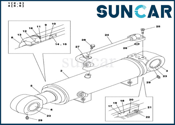 kaufen Zylinder-Reparatur-Dichtung Kit Fits der Räumschaufel-LZ00457 UMKLEIDEN CX135SR-Gleitringdichtungs-Teile online manufacture