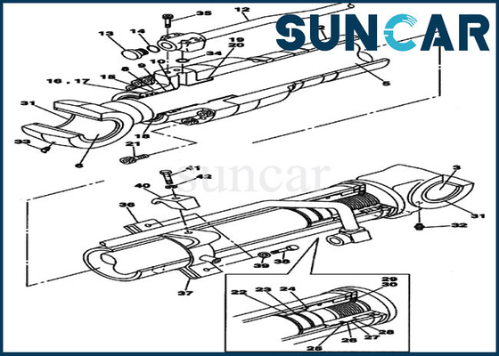 kaufen Dichtungs-Ausrüstungs-Zylinder-Reparatur-Kit For-FALL Bagger CX135SR des Boom-LZ009410 online manufacture