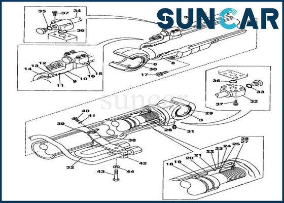 kaufen Rollsiegel-der Ausrüstung CX160 des Boom-LZ00451 Kasten hydraulisches Dichtungs-Reparatur-Set online manufacture