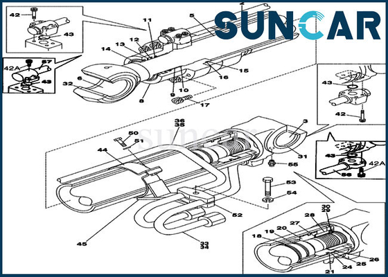 kaufen Kit Boom Repair Kits Fits-FALL CX210N CX210LR des Rollsiegel-LZ00445 Dichtungs-Teil online manufacture
