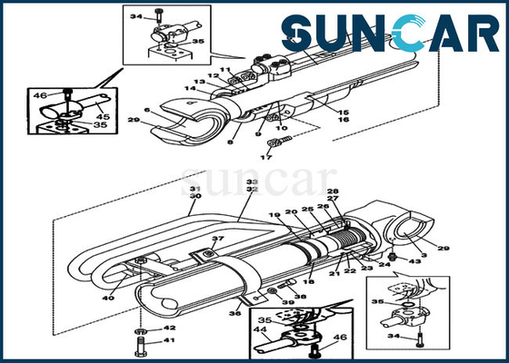 kaufen Rollsiegel-Reparatur-Kit Hydraulic Rebuild Kits Fits-Fall CX290 des Arm-LZ00500 online manufacture