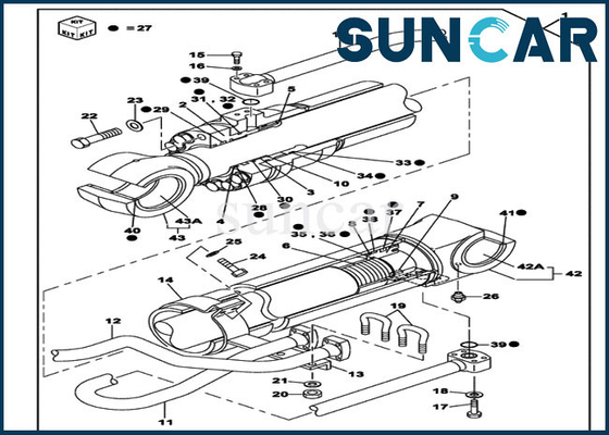 kaufen Reparatur-Dichtungs-Kit Hydraulic Cylinder Kits Fits-FALL CX350B CX330 des Boom-LZ007300 Teile online manufacture