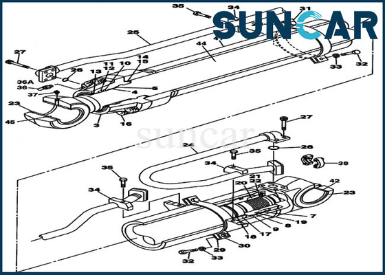 kaufen CX460 CX470B Arm-Zylinder-Service Kit Replacement Kits der Fall-Öldichtungs-LZ008350 online manufacture
