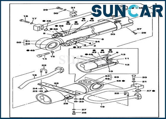 kaufen Versiegelnder der Teil-LZ006980 Fall Schöpflöffel-Rollsiegel-Ersatz-Ausrüstungs-der Sitz-CX700B CX700 online manufacture