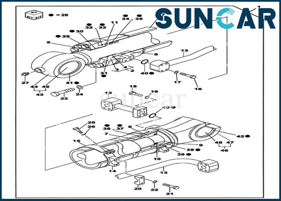 kaufen Rollsiegel-Reparatur-Kit Fits-FALL CX700B CX700 des Eimer-LZ006960 Kettenbagger online manufacture