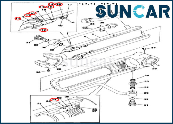 kaufen BOOM-Dichtungs-Kit For Cylinder Assy Replacement-Teile CX75SR CX80 Fall-LZ00470 Standard online manufacture