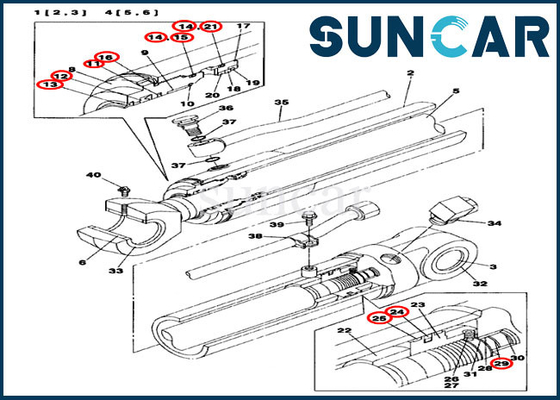 kaufen ARM-Dichtungs-Reparatur-Kit Fits Cases CX75SR CX80 des Kettenbagger-LZ00469 Standardzylinder-Zus online manufacture