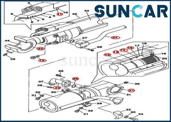 kaufen Rollsiegel-Kit For Heavy Equipments CX210BLR CX130B des Eimer-LZ008750 Fall online manufacture