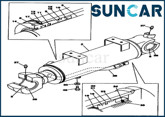 kaufen Rollsiegel-Reparatur-Kit Fits-FALL CX130 CX130B der Räumschaufel-LQU0245 hydraulischer Bagger Models online manufacture