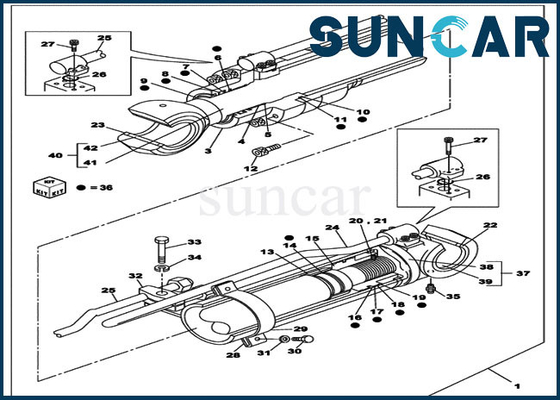 kaufen Zylinder-Service-Kit Fitss CX160C CX160D LC der Boom-Dichtungs-Ausrüstungs-LZ010870 Fall-Kettenbagger online manufacture