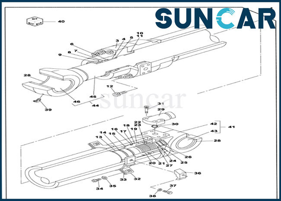 kaufen Arm-Schöpflöffel-Rollsiegel-Reparatur Kit Crawler Excavator Sealing CX250C CX290B Fall-LZ008450 online manufacture