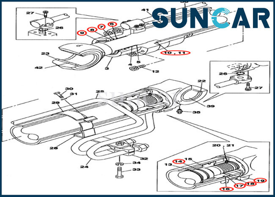kaufen Ersatz Kit Boom Oil Seal Kit des Rollsiegel-LZ008420 passt FALL CX290B CX300C online manufacture