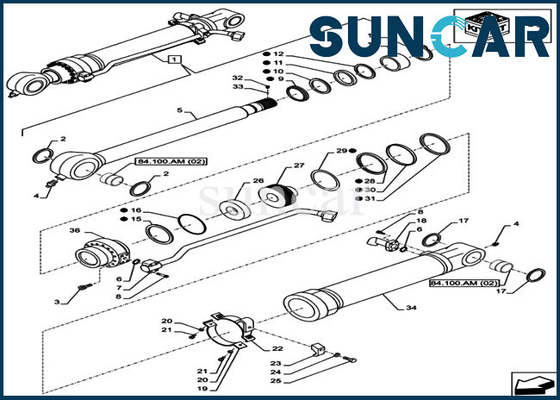 kaufen FALL LZ011070 CX300D LC Hydrozylinder-Wiederaufbauen Kit Excavator Bucket Service Kit online manufacture