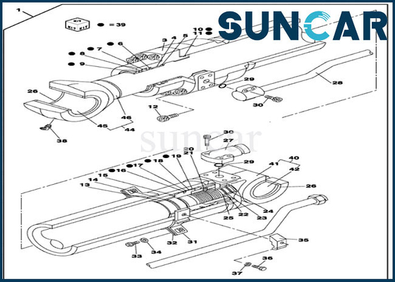 kaufen Zylinder-Service-Kit For Cases CX130D LC CX130C der Schöpflöffel-Arm-Dichtungs-Ausrüstungs-LZ010890 Bagger online manufacture