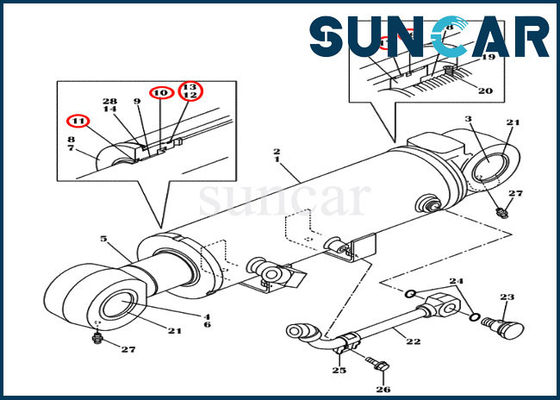 kaufen Rollsiegel-Kit Excavators CX145C des Blatt-LZ011480 SR CX130C Kasten-Dichtungs-Reparatur-Set online manufacture