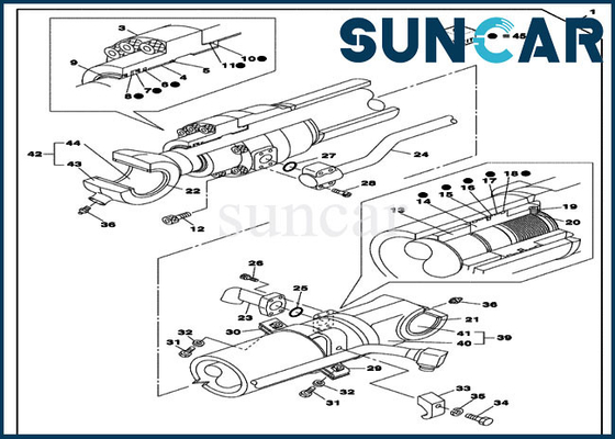 kaufen Hydraulischer Dichtungs-Kit Fits Modelss CX130C CX130D der Reparatur-LZ010710 FALL Eimer-Zylinder online manufacture