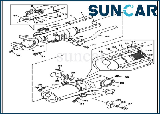 kaufen Dichtung Kit Cylinder Seal Repair Kit des Eimer-LZ010940 passt Kettenbagger des Fall-CX210C LC online manufacture