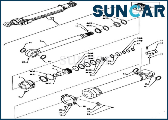 kaufen Des Bagger-LZ011310 Kasten-Hydrozylinder-Service-Ausrüstungen Arm Seal Repair-Ausrüstungs-CX250D LC LR online manufacture