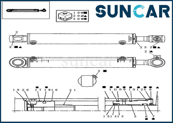 kaufen Kasten-Reparatur Kit For CX16B Mini Crawler Excavator der Schwingen-Rollsiegel-Ausrüstungs-72275471 online manufacture