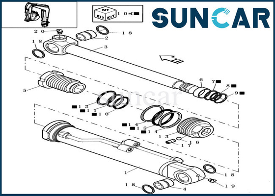 kaufen 72275473 Eimer-Rollsiegel-Kit Fits-FALL CX16B Mini Crawler Excavator Equipment online manufacture